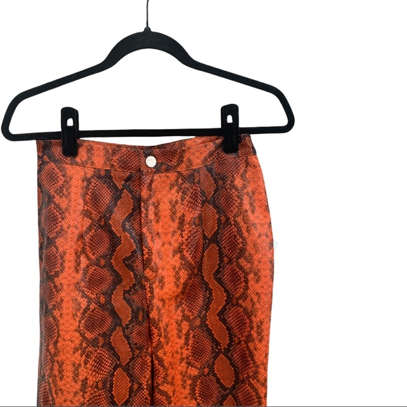 🔥😍 Orange Snake Print Faux Leather Pants🔥😍 - Picture 5 of 7